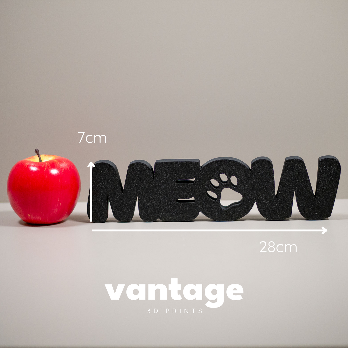 Cat Lover Ornament Meow - Freestanding Word Home Decor