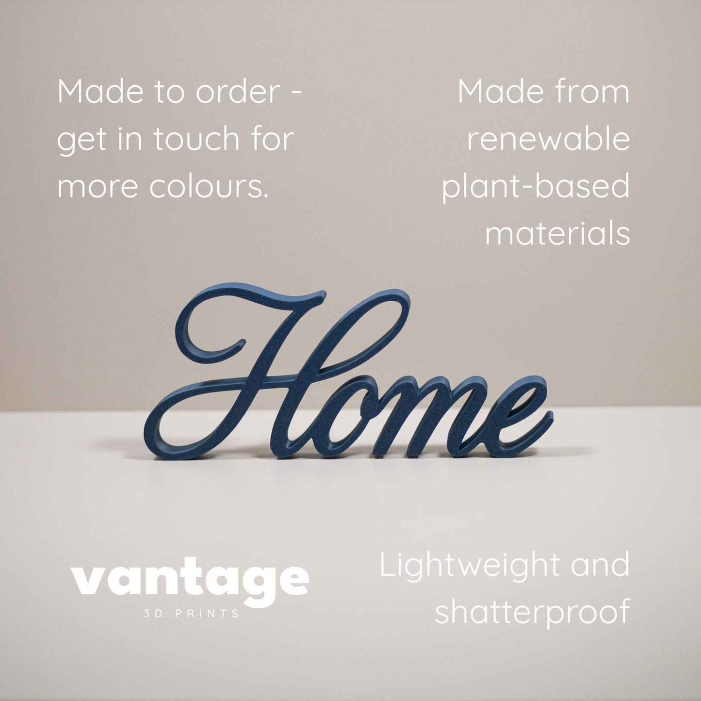 Home Ornament Freestanding Word Home Decor