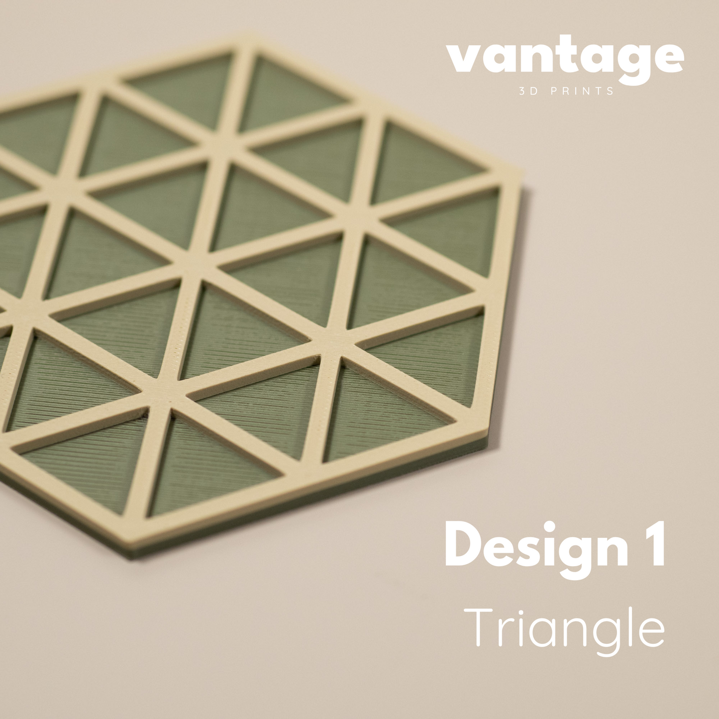 Olive Green Hexagonal Coasters - 4 or 8 pack