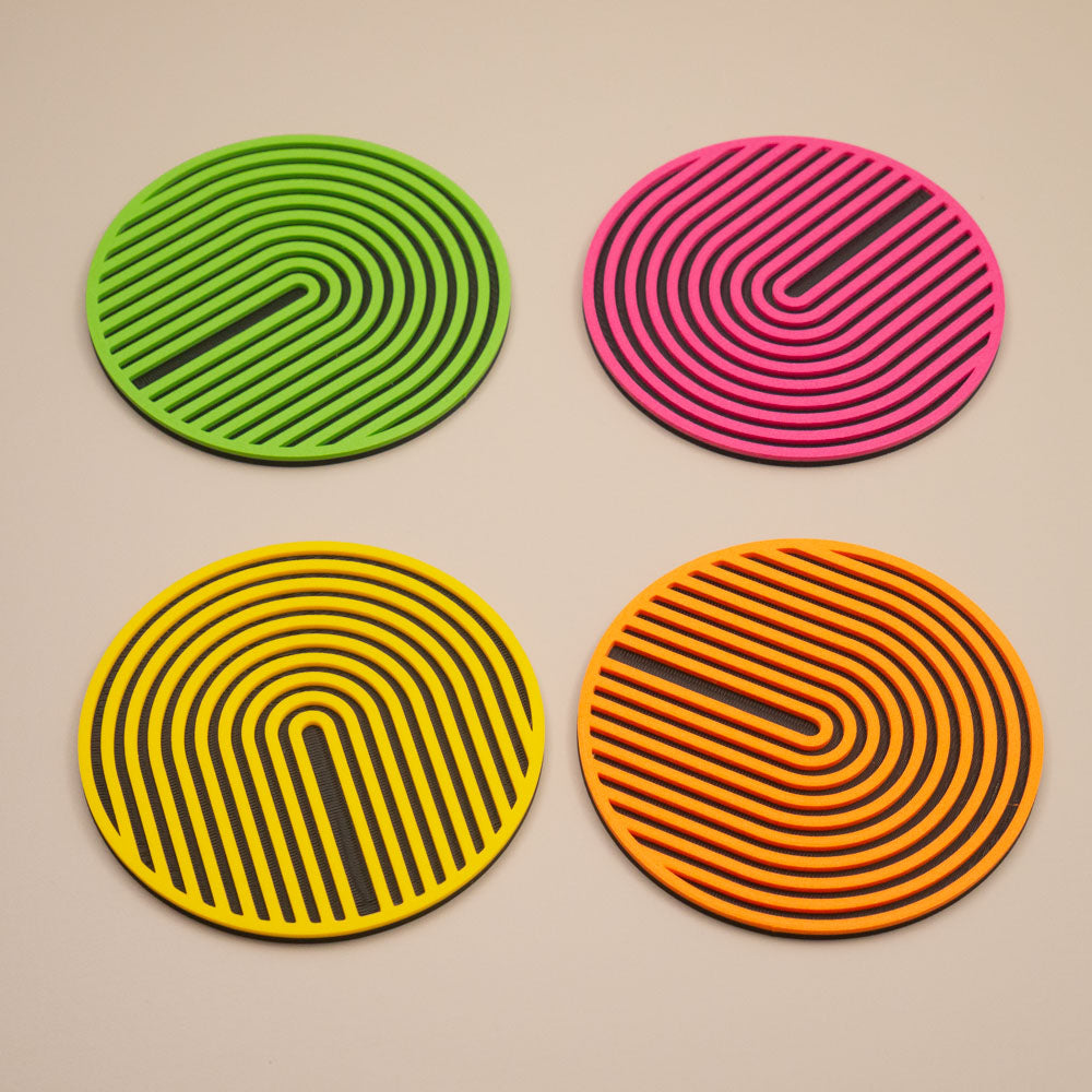Neon Coasters Retro Arch Design
