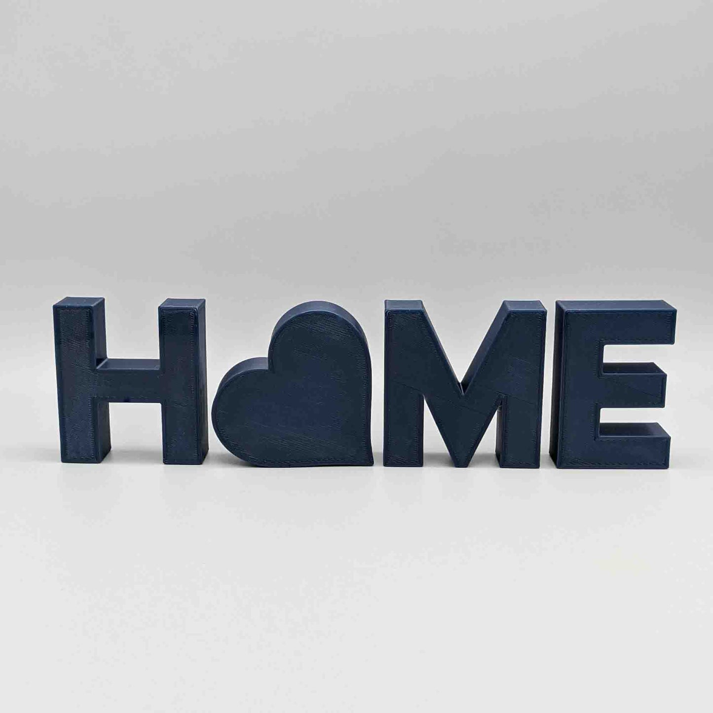 Home Decorative Letter Ornament With Love Heart - Black, White, Navy or Stone - Vantage 3D Prints