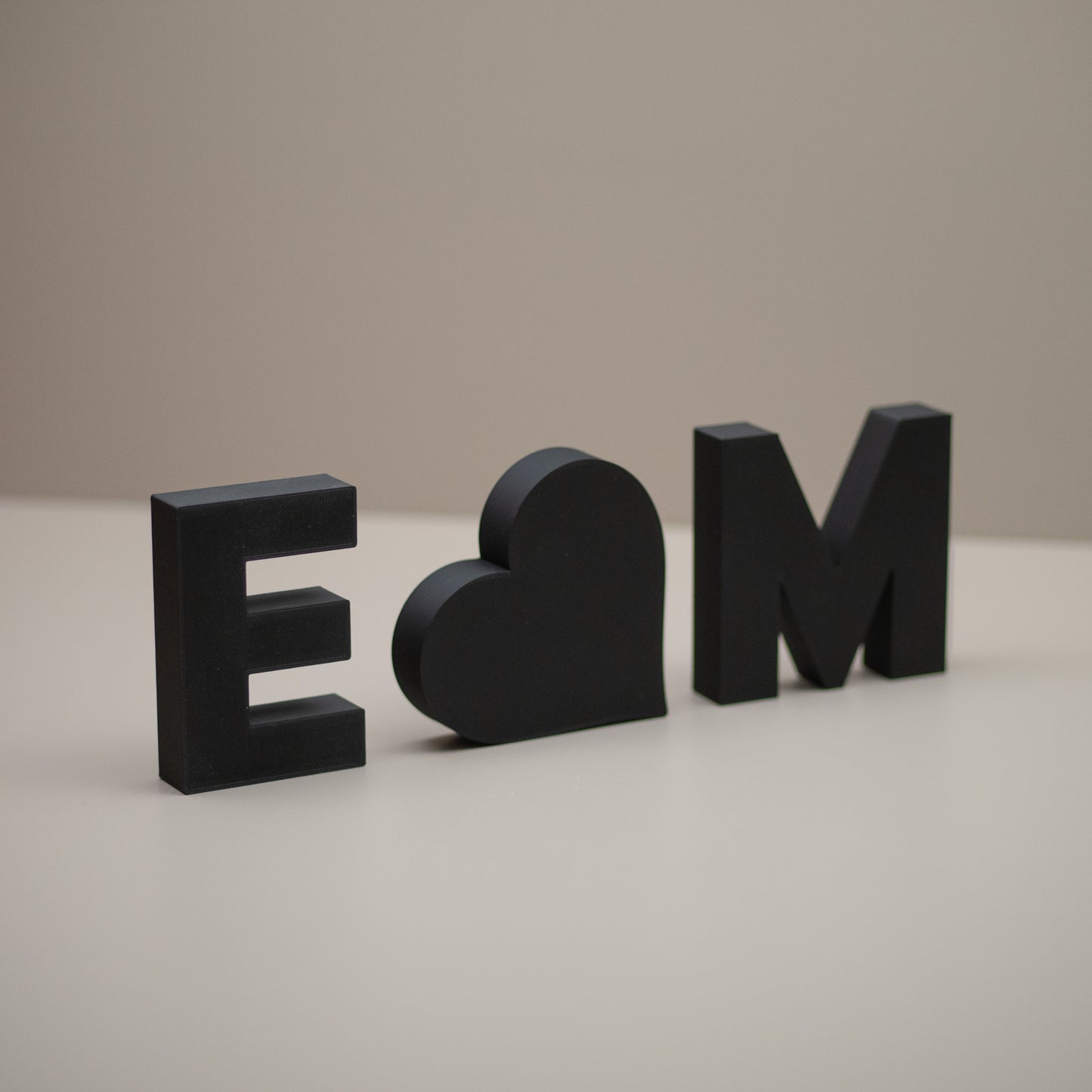 Personalised Decorative Letters - Initials Ornament with Heart