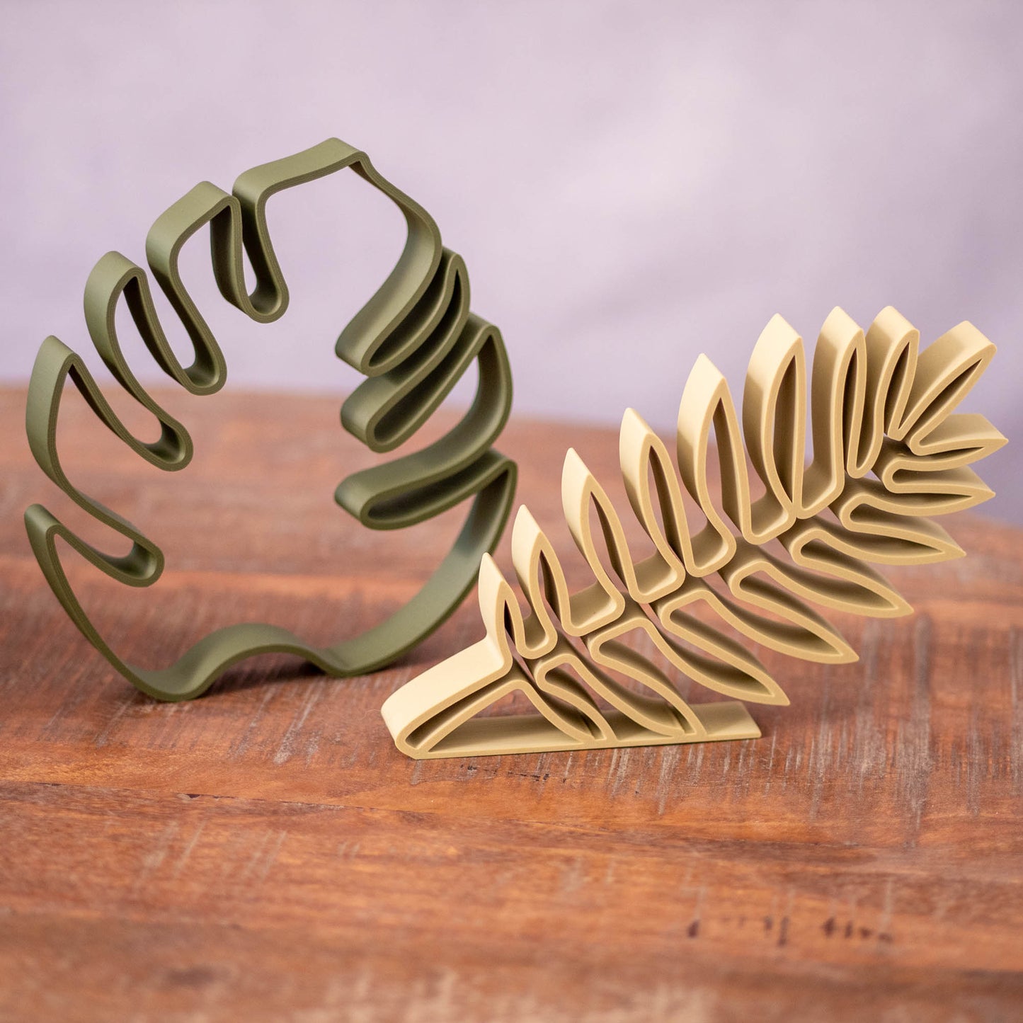 Leaf Decorative Ornament - Monstera & Fern Leaf Boho Home Decor - Shelf Display and Accessory for Nature Lovers