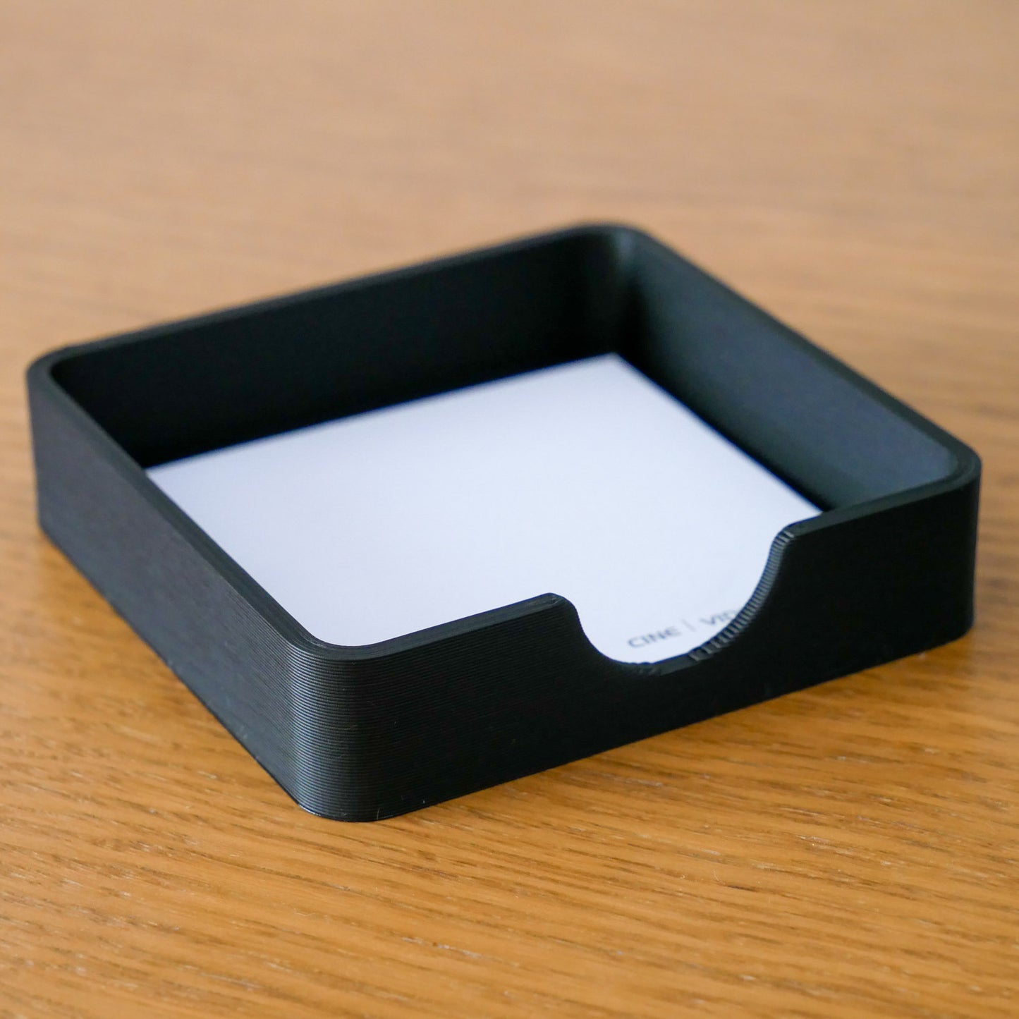 Black Desk Organiser Accessories - Stationary Storage Set - Pen Pot, Sticky Note Tray, Pen Tray - Vantage 3D Prints