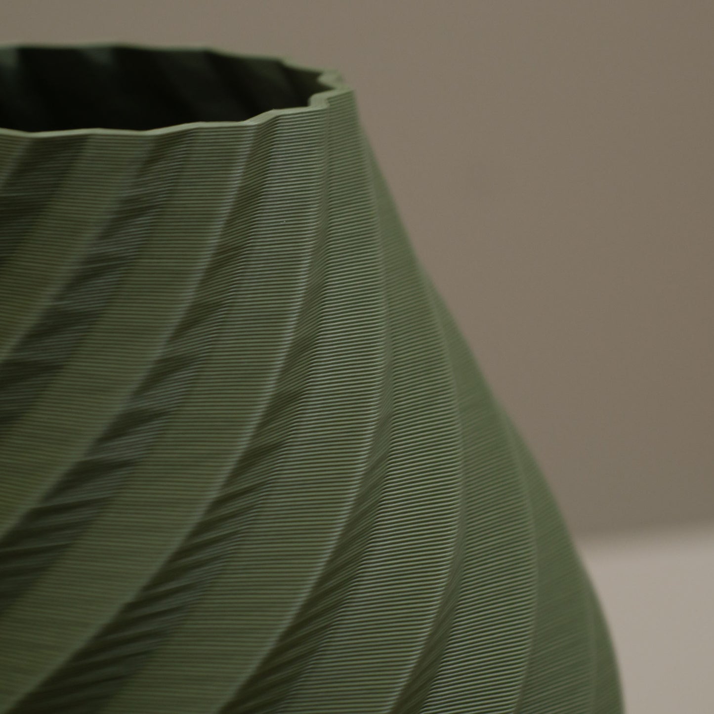 Olive Green, Gold and White Swirl Decorative Ornament