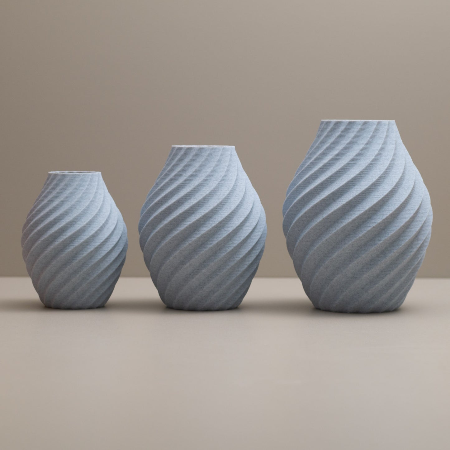 Stone Effect Grey Vase - Swirl Effect - Decorative 3D Print Ornament