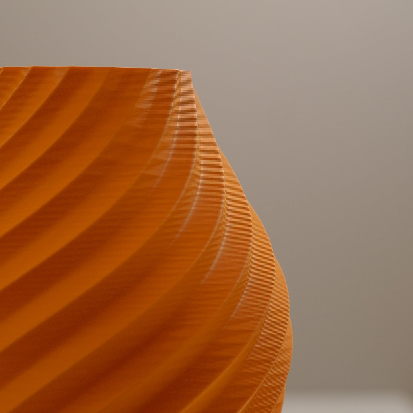 Orange Vase - Swirl Effect - Decorative 3D Print Ornament