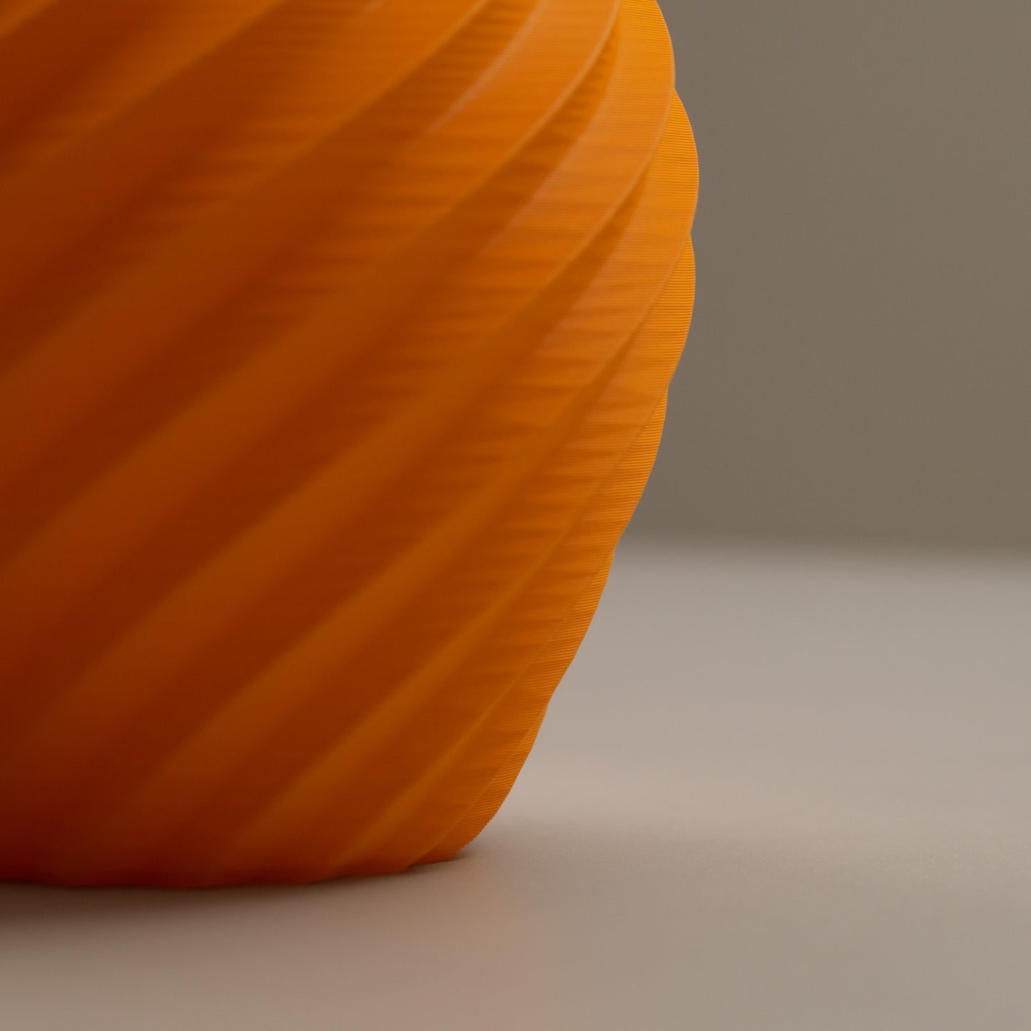 Orange Vase - Swirl Effect - Decorative 3D Print Ornament