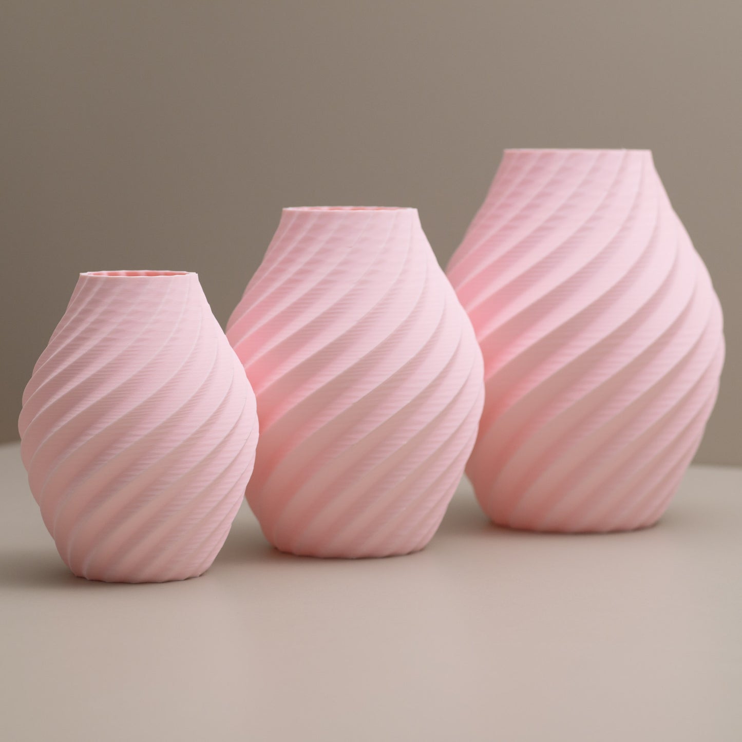 White, Stone Effect Grey and Pink Swirl Decorative Ornament