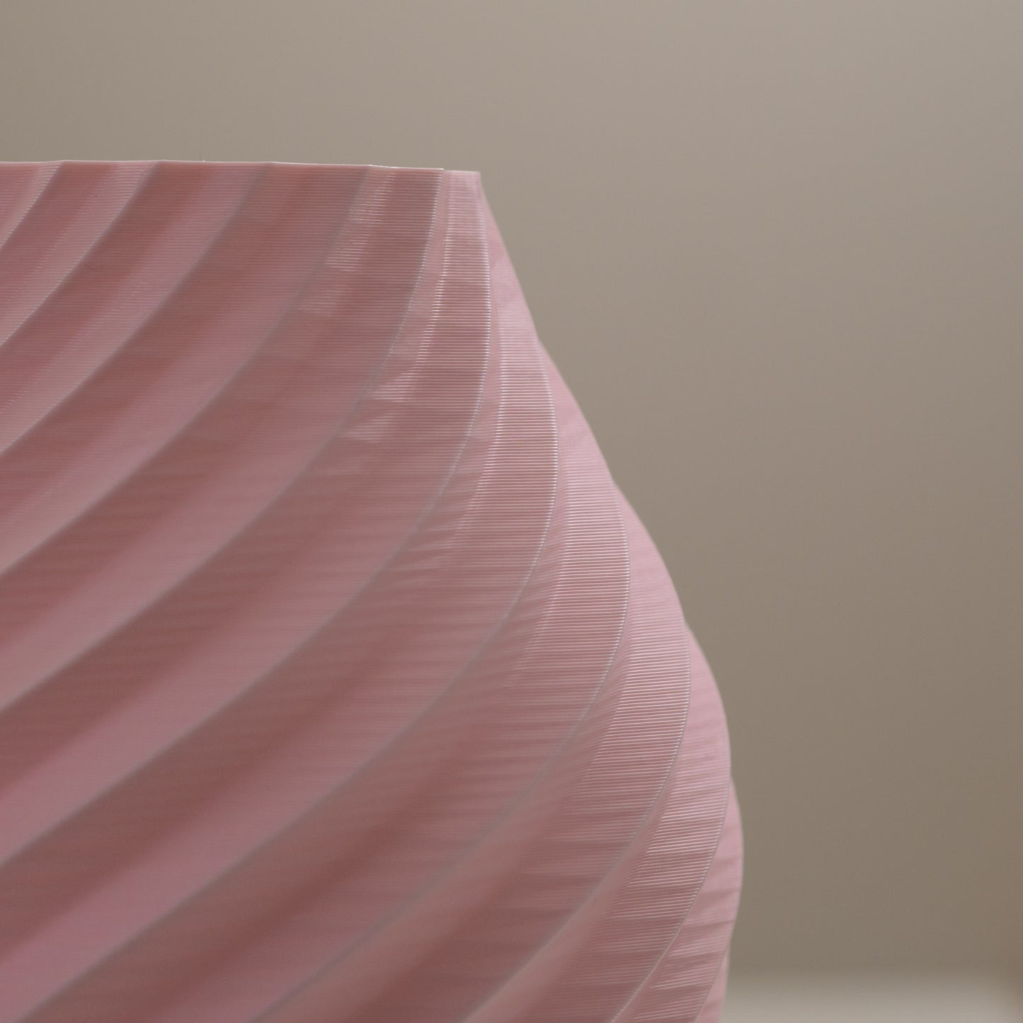 White, Stone Effect Grey and Pink Swirl Decorative Ornament