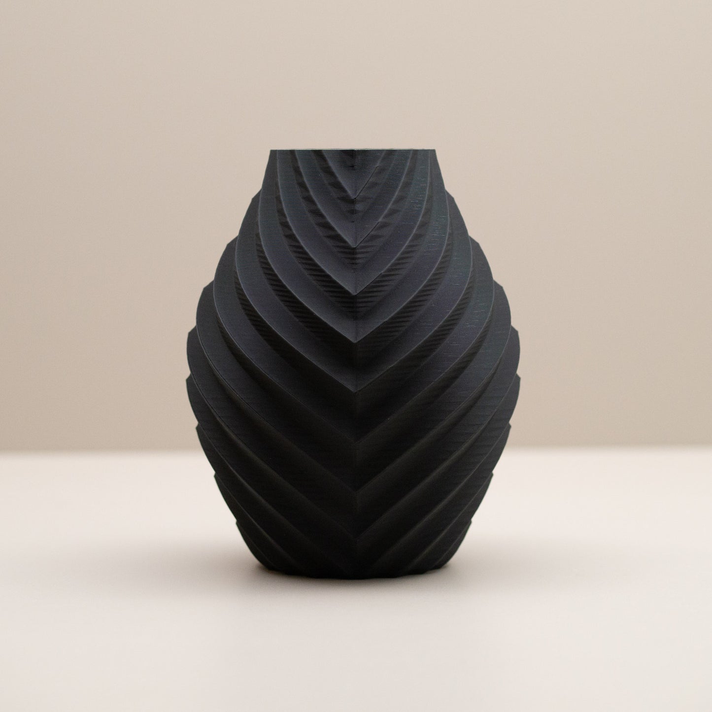 Black, White and Stone Effect Leaf Inspired Decorative Ornament