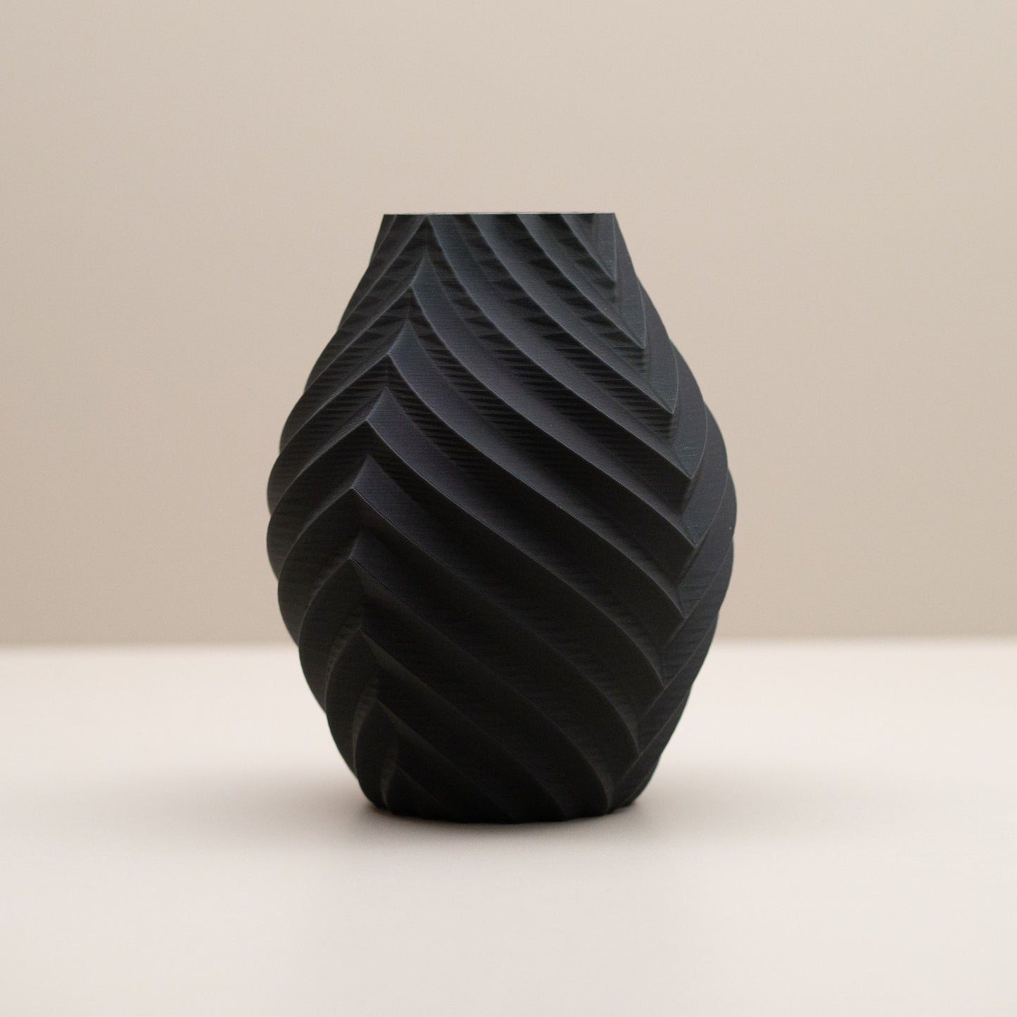 Black, White and Stone Effect Leaf Inspired Decorative Ornament