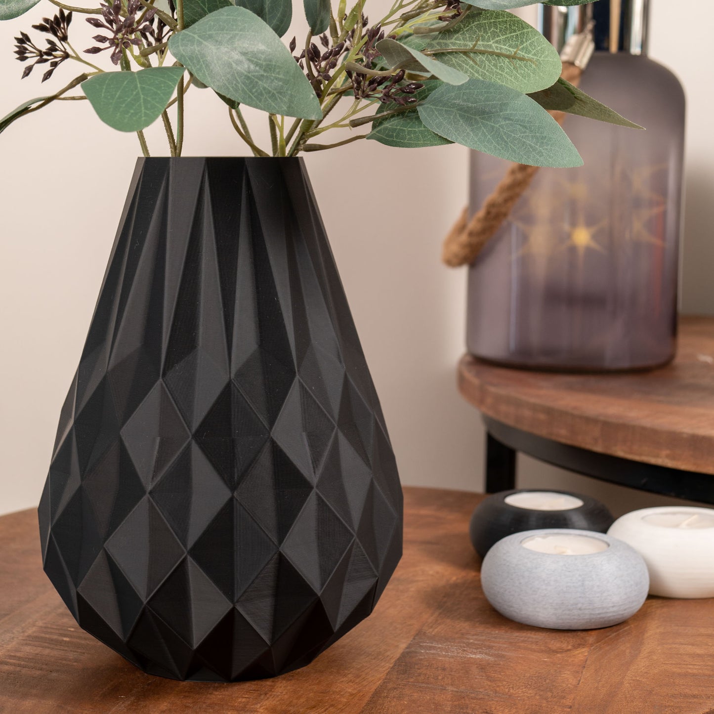 Diamond Decorative Vase Ornament - Navy Blue - Vantage 3D Prints
