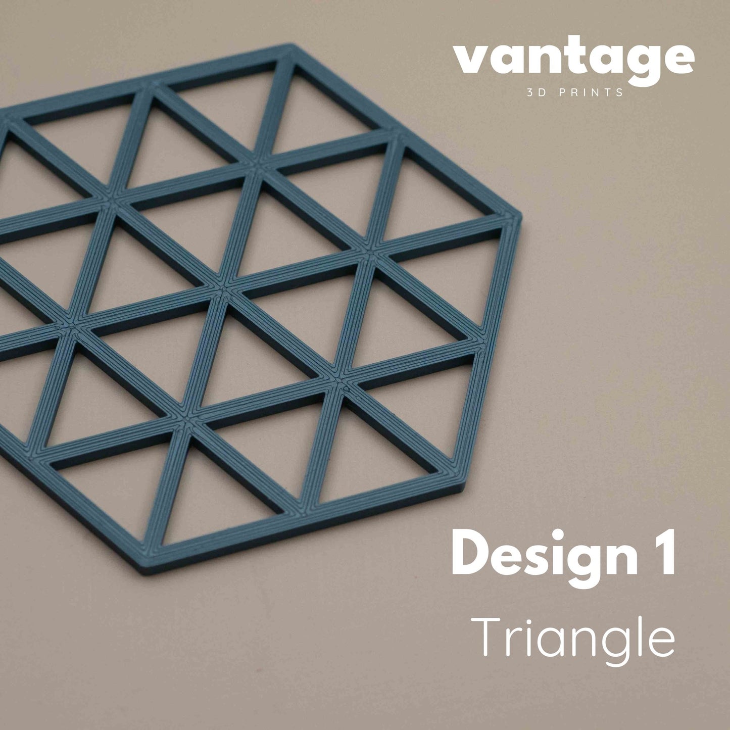 Geometric Cube Coasters - Kingfisher (Teal) Blue - 4 or 8 Pack