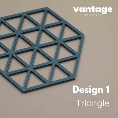 Geometric Cube Coasters - Kingfisher (Teal) Blue - 4 or 8 Pack