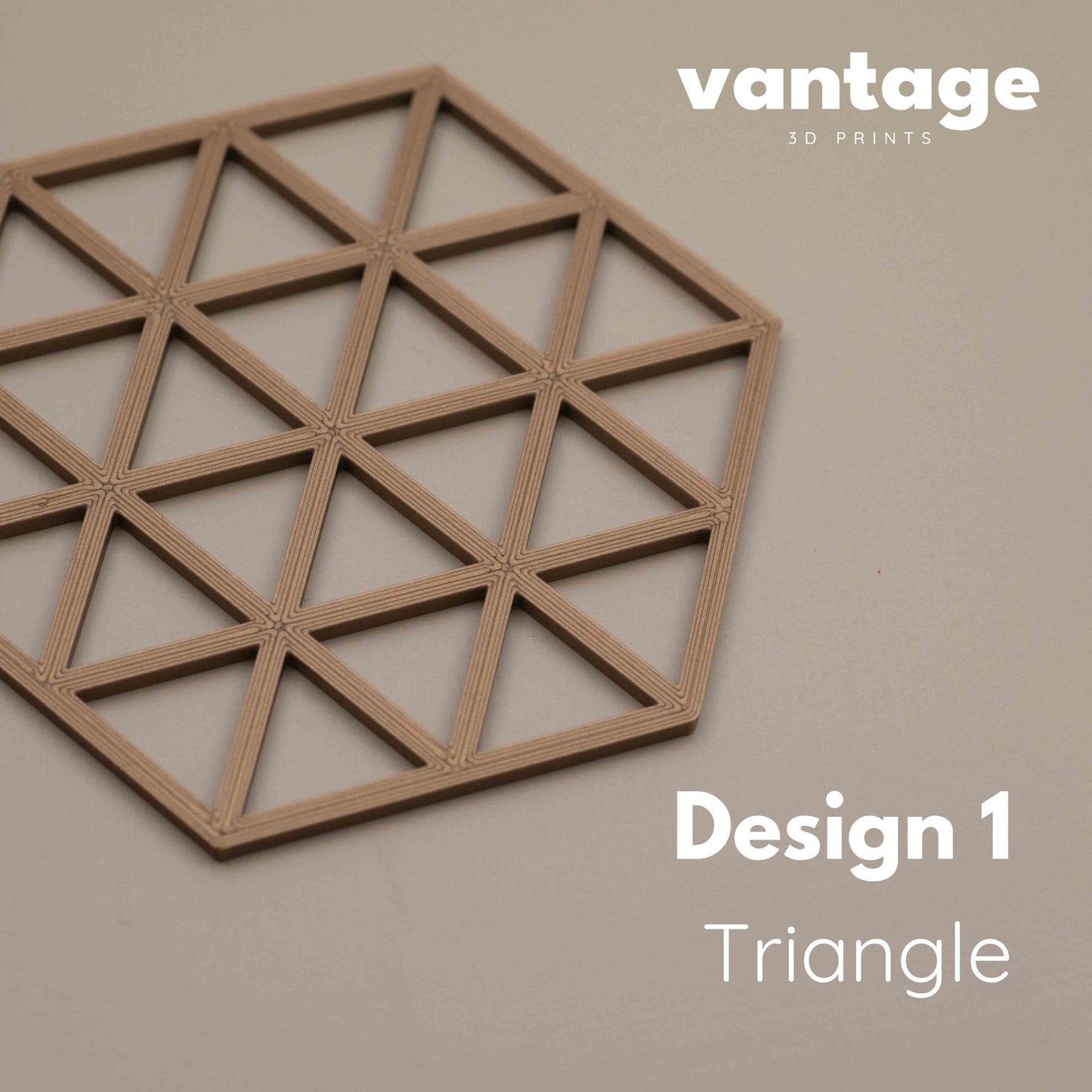 Geometric Cube Coasters - Gold - 4 or 8 Pack