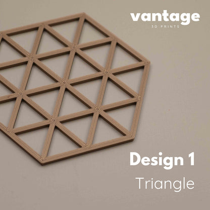 Geometric Cube Coasters - Gold - 4 or 8 Pack