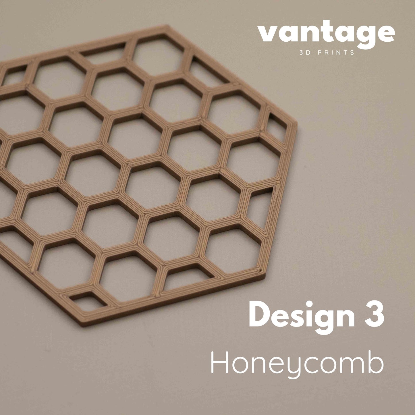 Geometric Cube Coasters - Gold - 4 or 8 Pack
