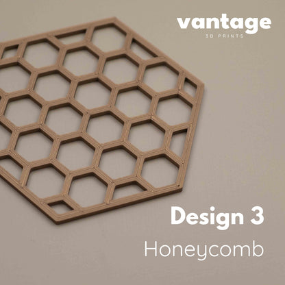Geometric Cube Coasters - Gold - 4 or 8 Pack