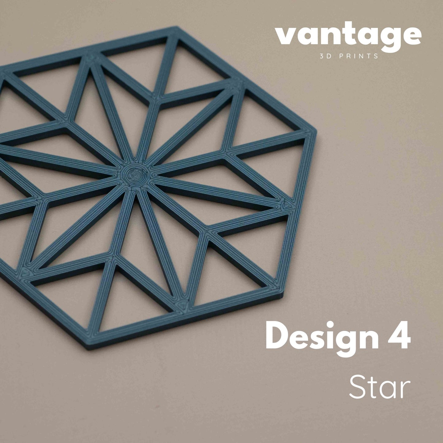 Geometric Cube Coasters - Kingfisher (Teal) Blue - 4 or 8 Pack