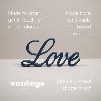 Love Ornament Freestanding Word Home Decor