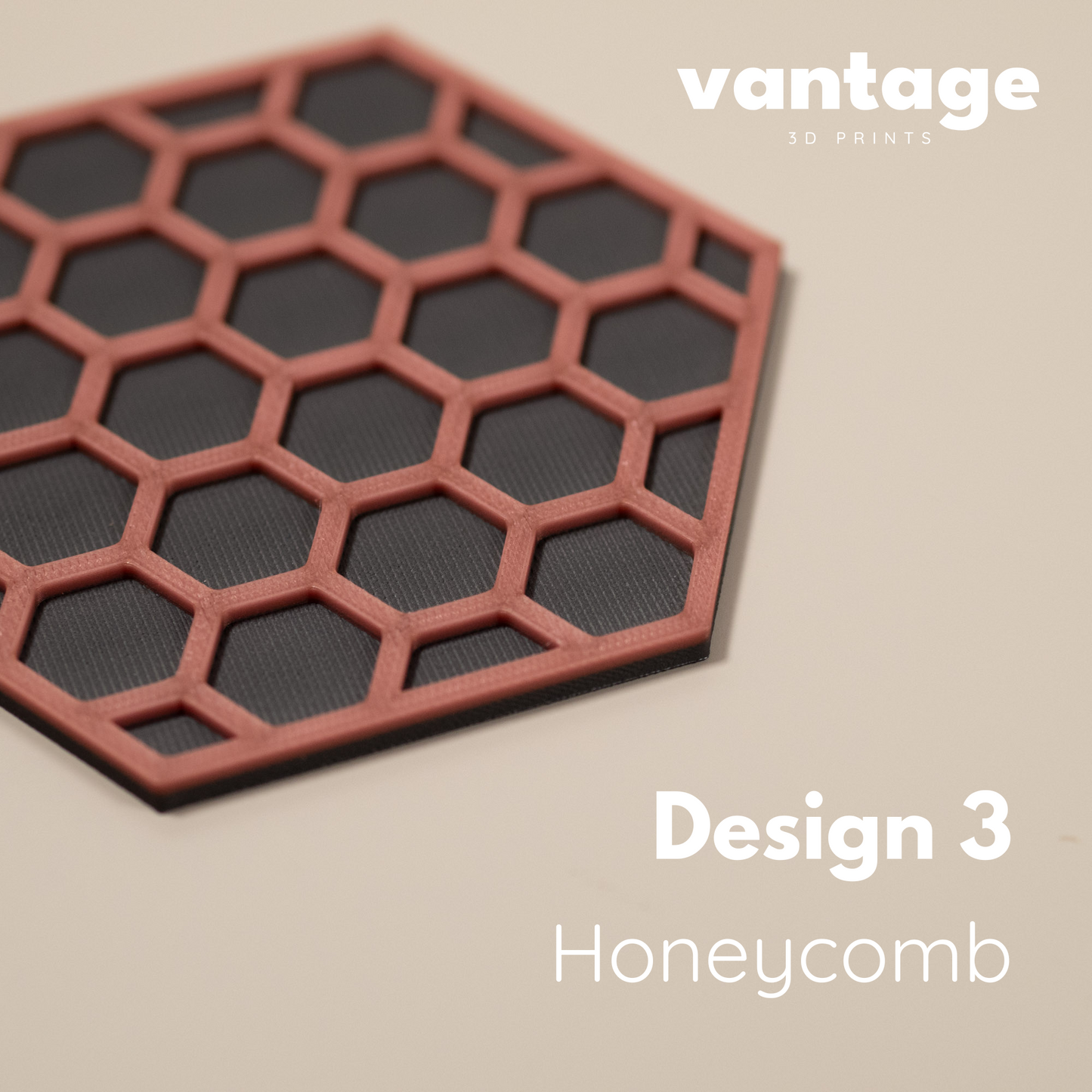 Copper Hexagonal Coasters - 4 or 8 pack - Copper/ Gunmetal Grey