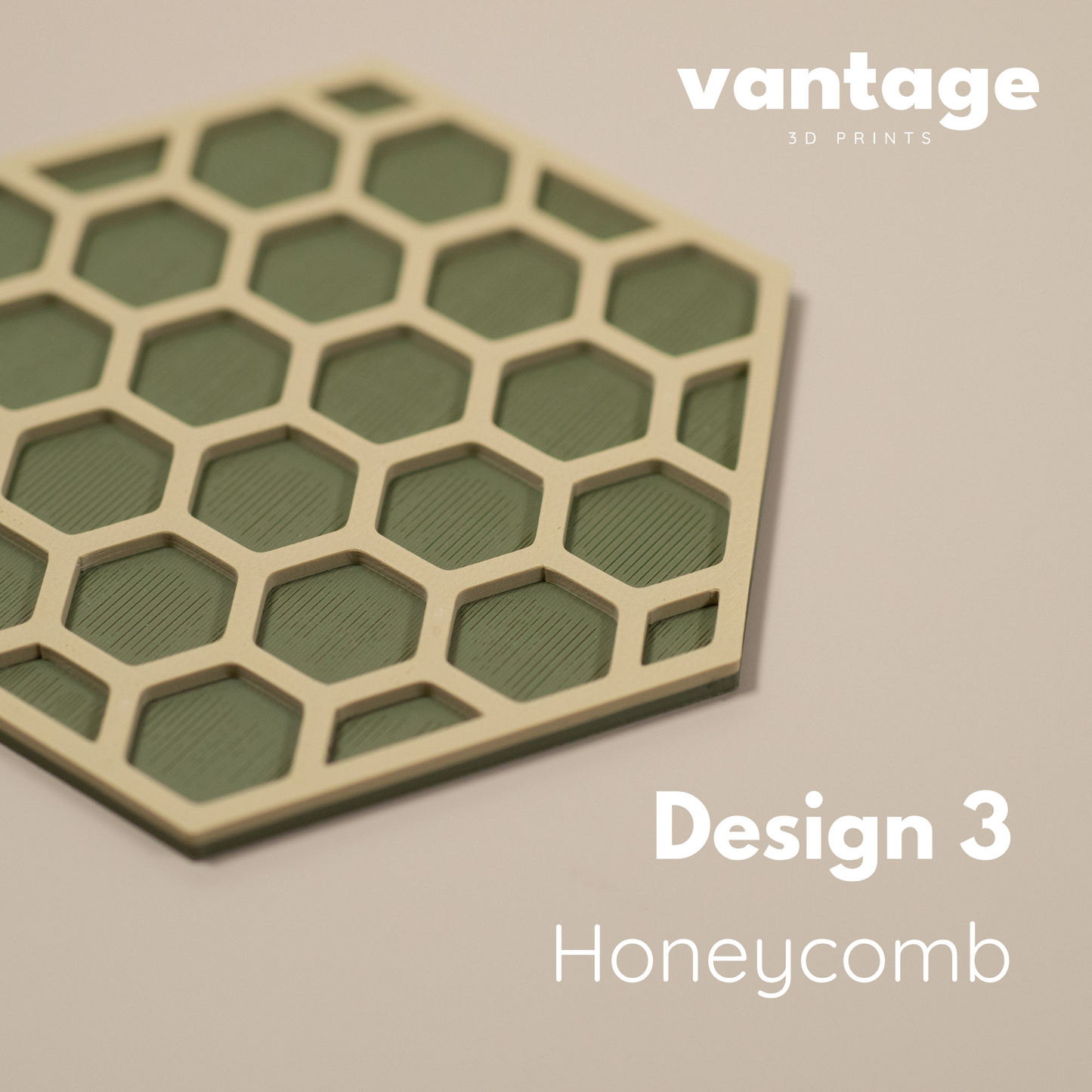 Olive Green Hexagonal Coasters - 4 or 8 pack