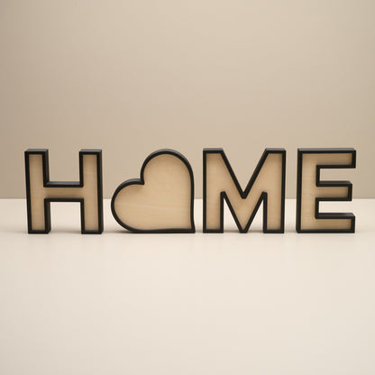 Wooden Home Decorative Letter Ornament With Love Heart