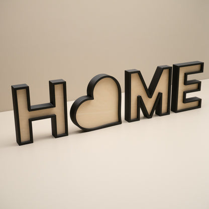 Wooden Home Decorative Letter Ornament With Love Heart