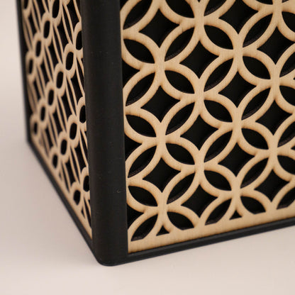 Geometric Wooden Desk Organiser, Decorative Home Storage
