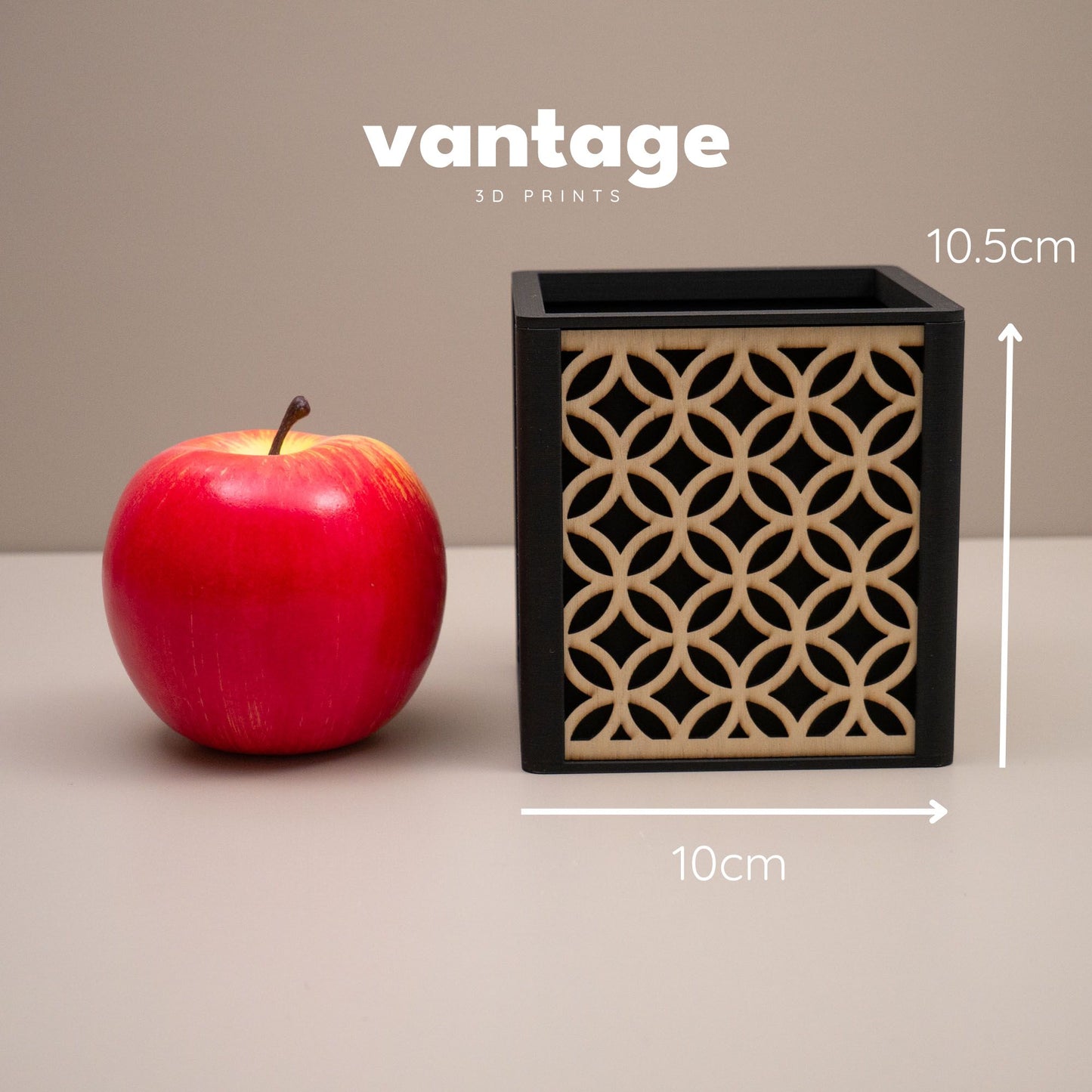 Geometric Wooden Desk Organiser, Decorative Home Storage