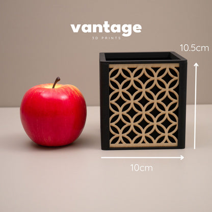 Geometric Wooden Desk Organiser, Decorative Home Storage