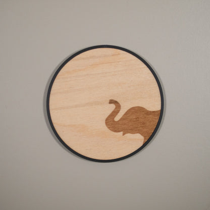 Safari Animal Coasters: Elephant, Giraffe, Lion & Rhino Wooden Coasters