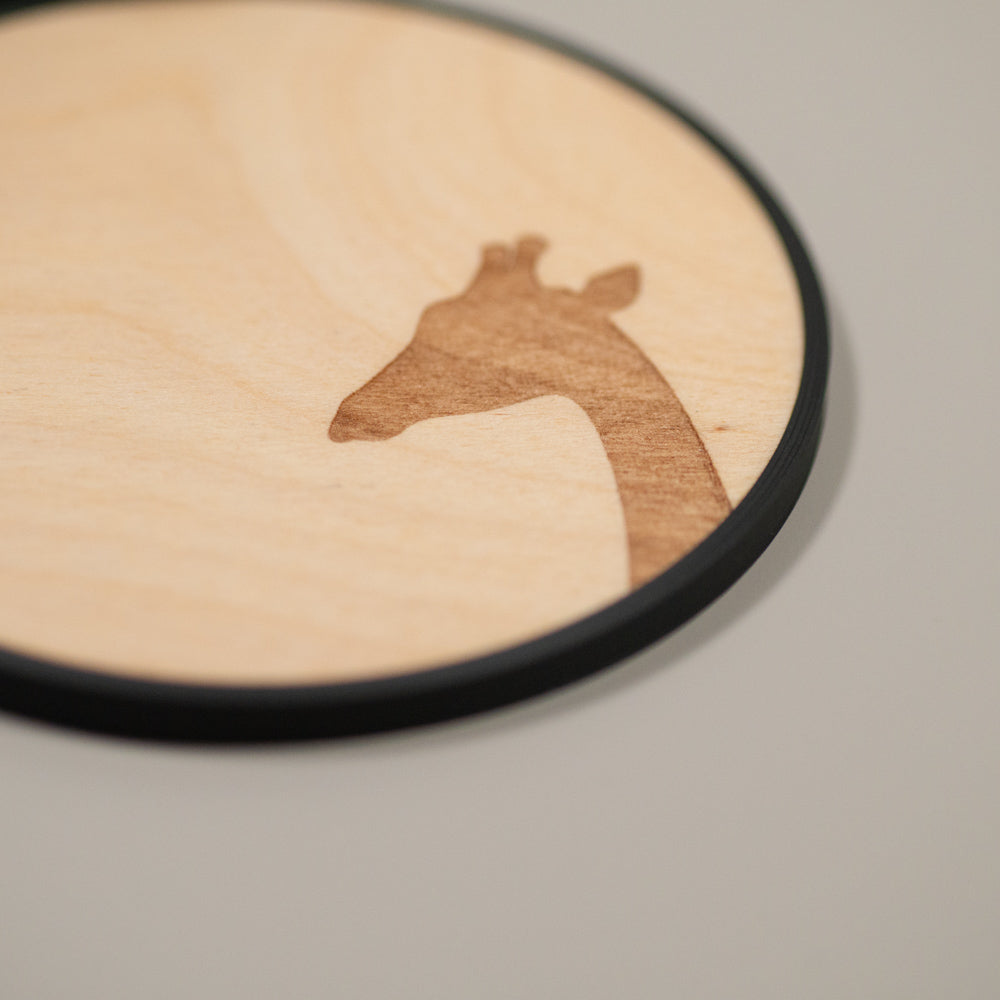 Safari Animal Coasters: Elephant, Giraffe, Lion & Rhino Wooden Coasters