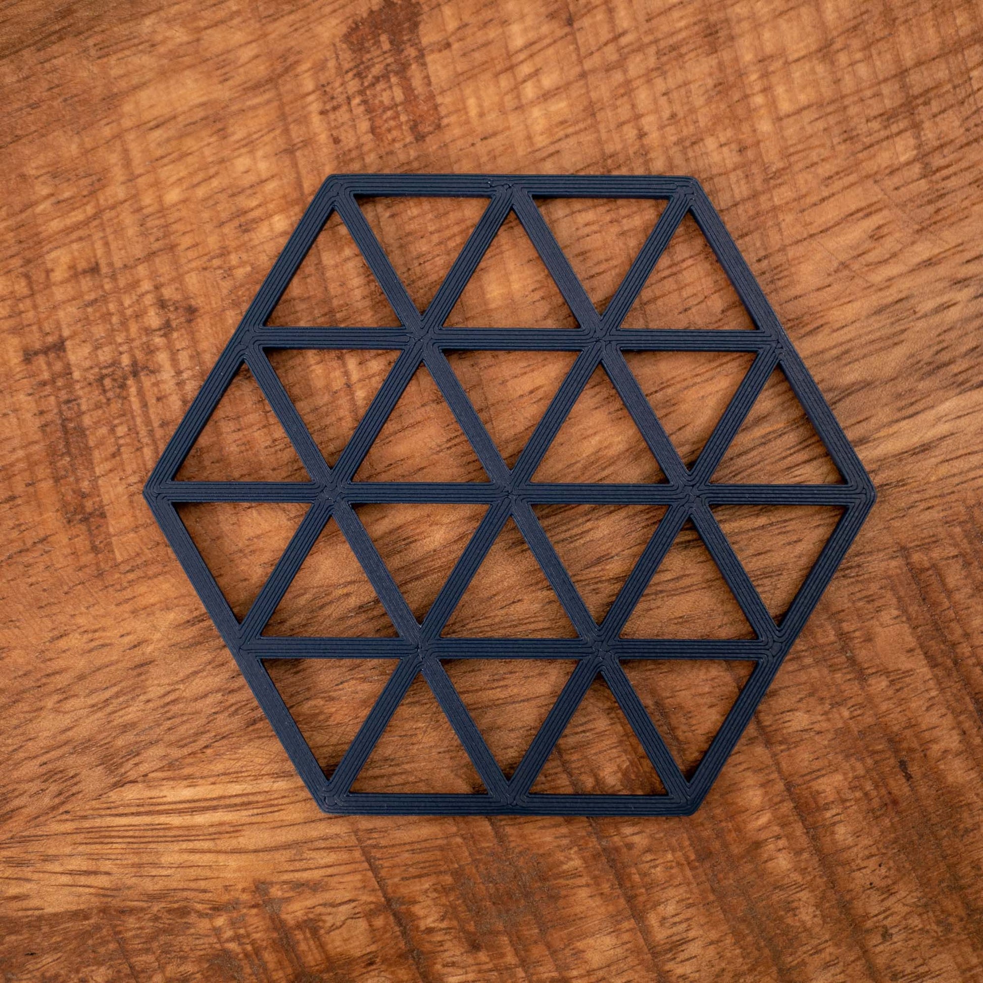 Geometric Triangle Pattern Coasters 4 or 8 pack - Navy Blue, Stone, Black and White - Vantage 3D Prints