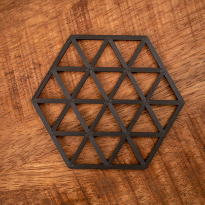 Geometric Triangle Pattern Coasters 4 or 8 pack - Navy Blue, Stone, Black and White - Vantage 3D Prints