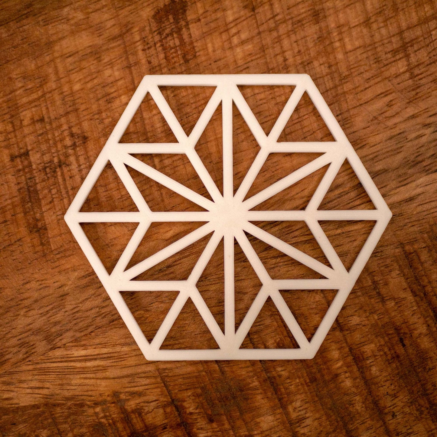 Geometric Star Pattern Coasters 4 or 8 pack - Navy Blue, Stone, Black and White - Vantage 3D Prints