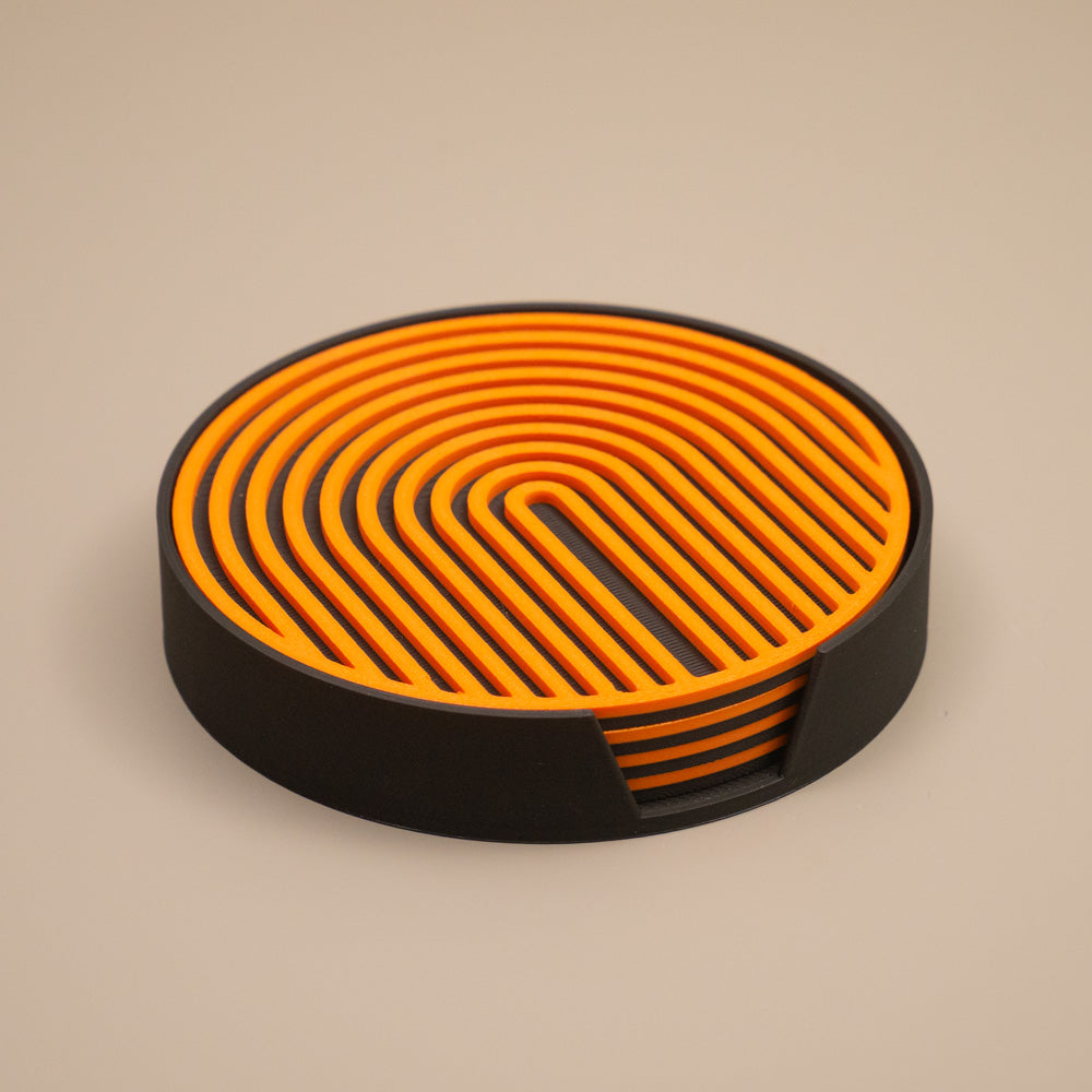 Orange Coasters Retro Arch Design