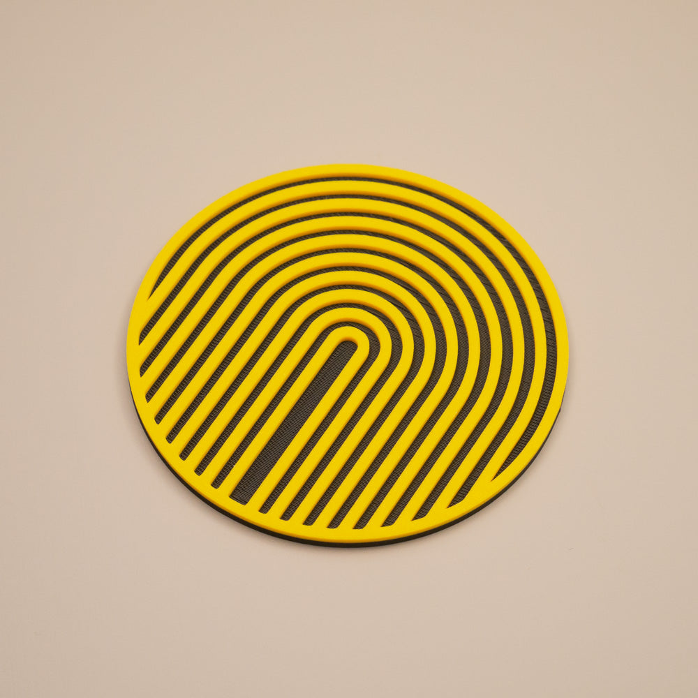 Yellow Coasters Retro Arch Design