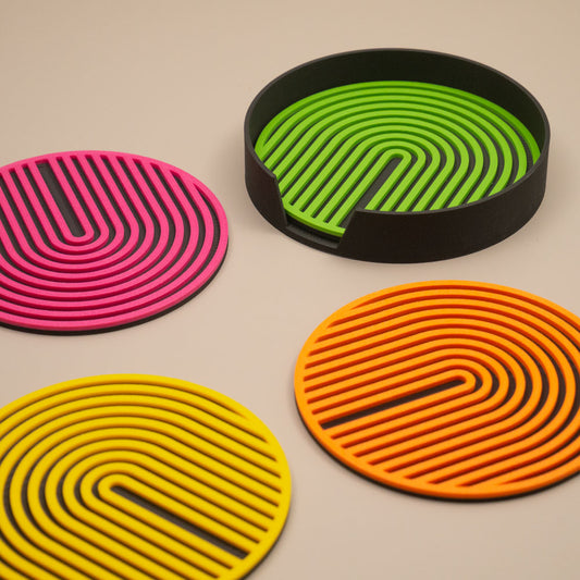 Neon Coasters Retro Arch Design