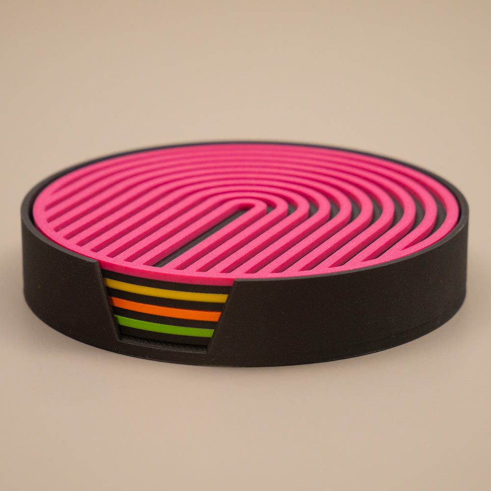 Neon Coasters Retro Arch Design