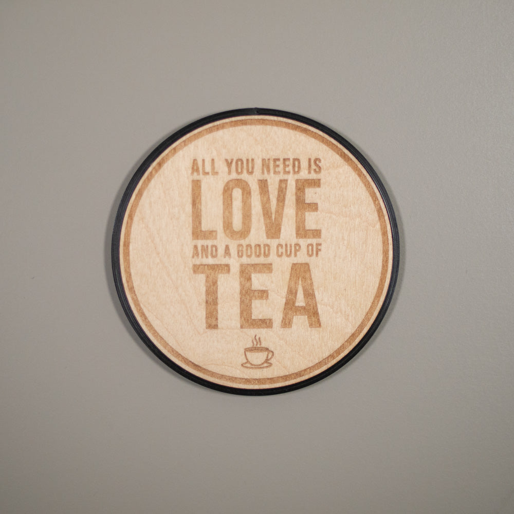 Funny Tea Coasters : "Risk It For A Biscuit", Tea Puns, Office Gift, Engraved Wood Coaster