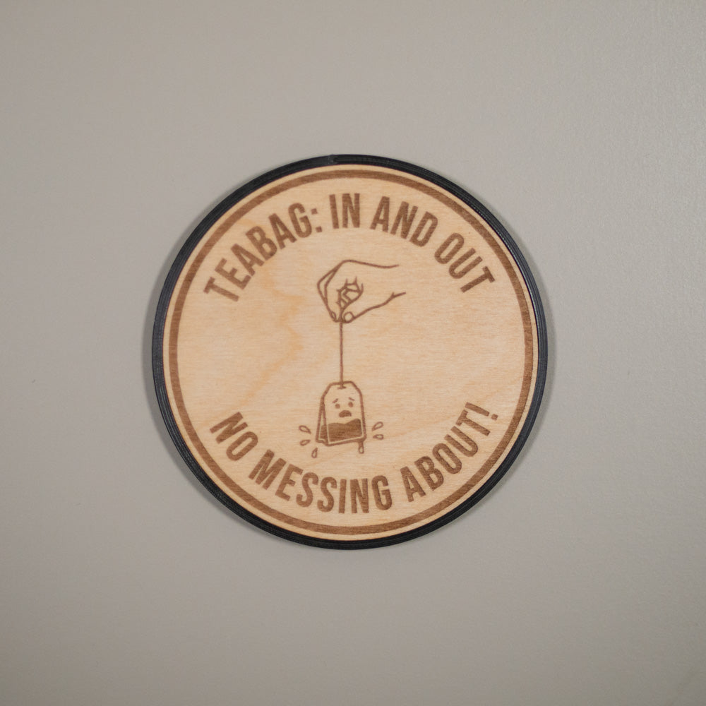 Funny Tea Coasters : "Risk It For A Biscuit", Tea Puns, Office Gift, Engraved Wood Coaster