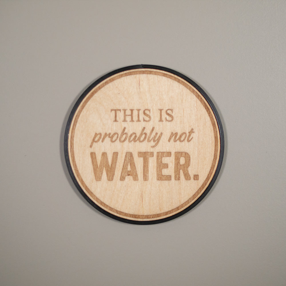 Alcoholic Drink Coaster: On The Rocks, Alcohol Puns, Whisky Love, Engraved Wood