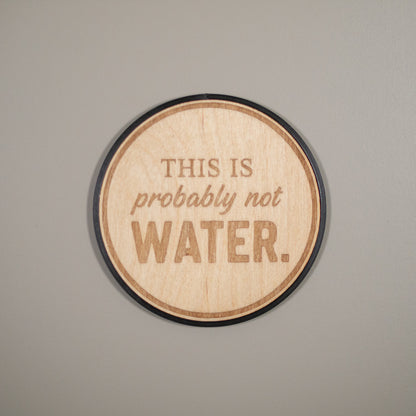 Alcoholic Drink Coaster: On The Rocks, Alcohol Puns, Whisky Love, Engraved Wood