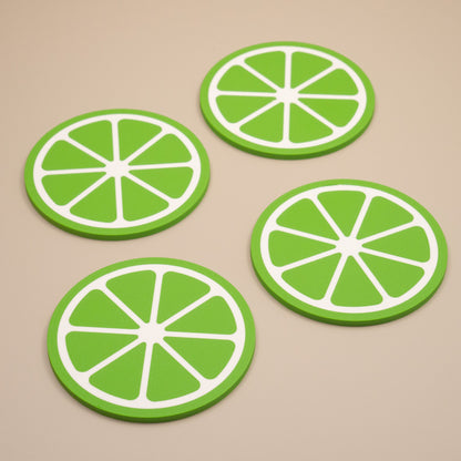 Lime Coasters Citrus Fruit Design