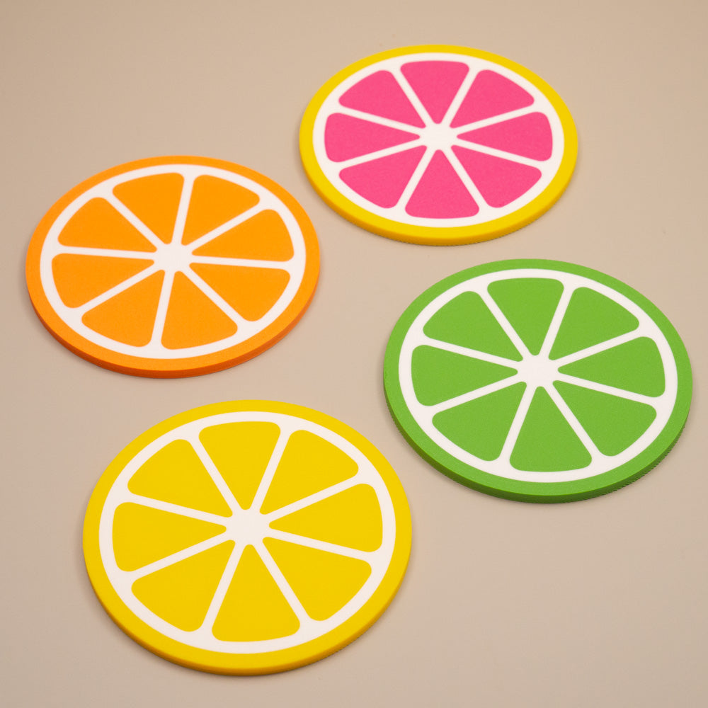 Citrus Fruit Coasters, Summer Colours