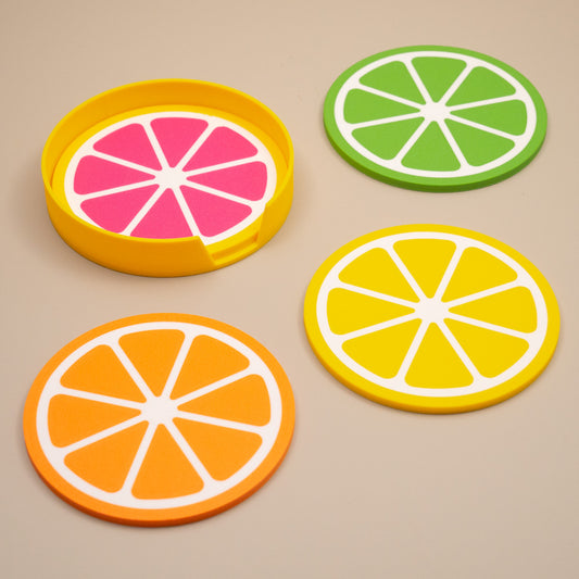 Citrus Fruit Coasters, Summer Colours