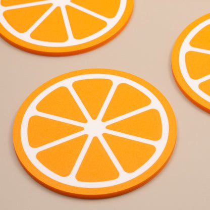 Orange Coasters Citrus Fruit Design
