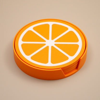 Orange Coasters Citrus Fruit Design